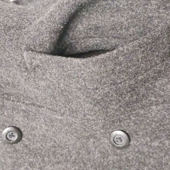 New York & Company size 8 women's dark black gray 80% wool double-breasted coat. - Picture 13 of 17